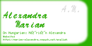 alexandra marian business card